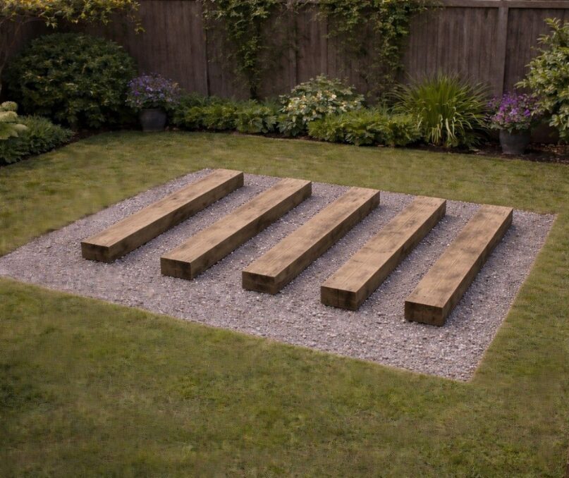 wooden shed base