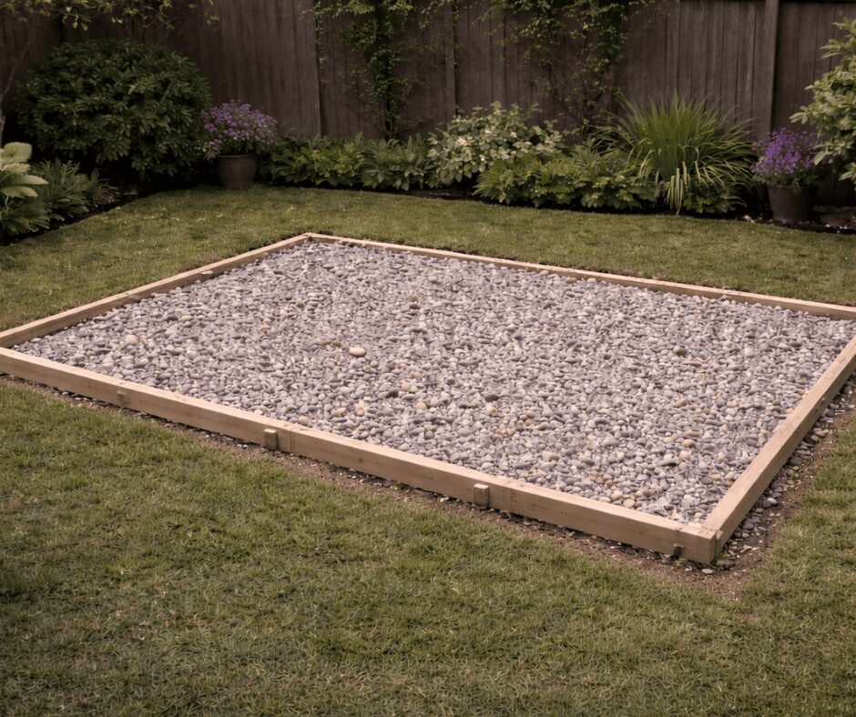 gravel shed base